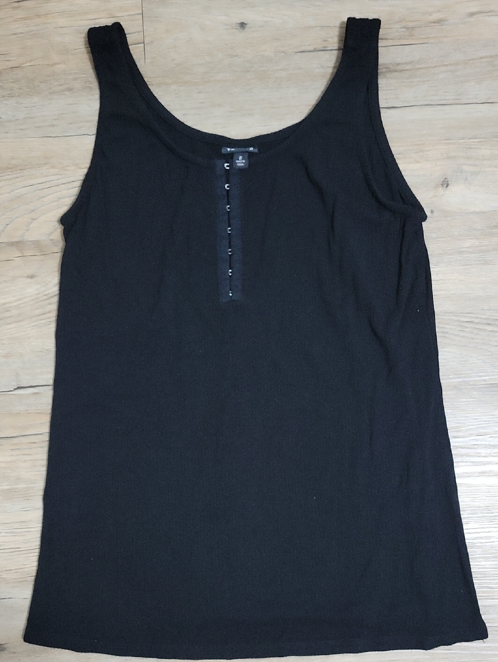 torrid Black Ribbed Tank with Front Snap Placket